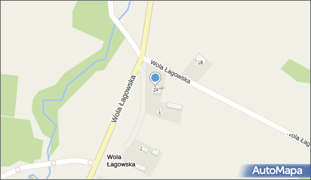 Wola Łagowska, Wola Łagowska, 1A, mapa Wola Łagowska