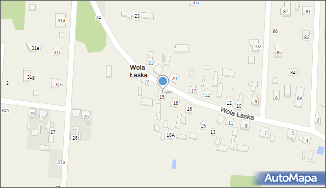 Wola Łaska, Wola Łaska, 19, mapa Wola Łaska