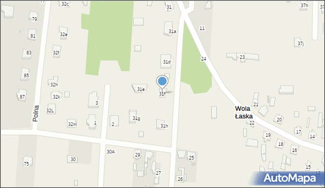 Wola Łaska, Wola Łaska, 31f, mapa Wola Łaska