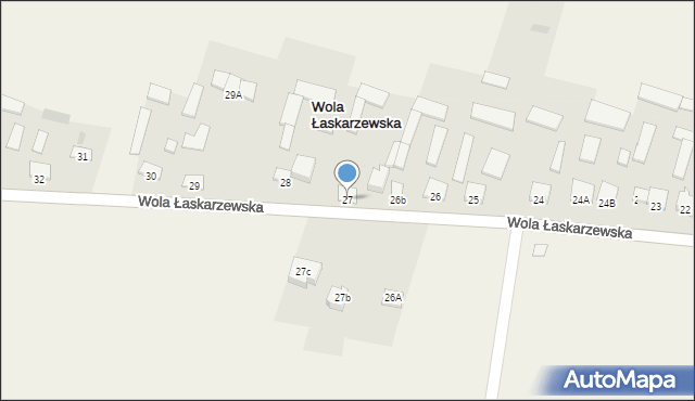 Wola Łaskarzewska, Wola Łaskarzewska, 27, mapa Wola Łaskarzewska