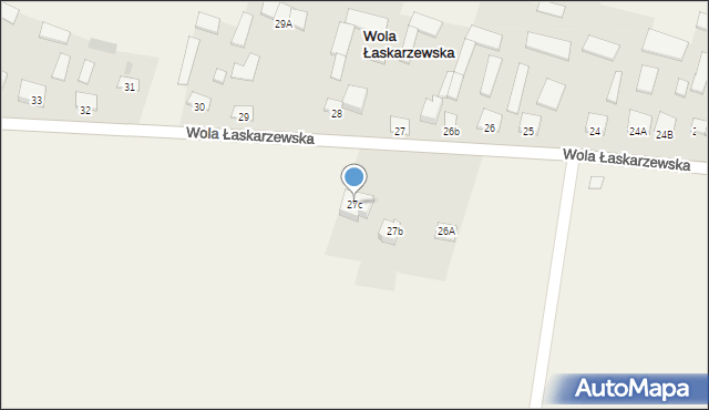 Wola Łaskarzewska, Wola Łaskarzewska, 27c, mapa Wola Łaskarzewska