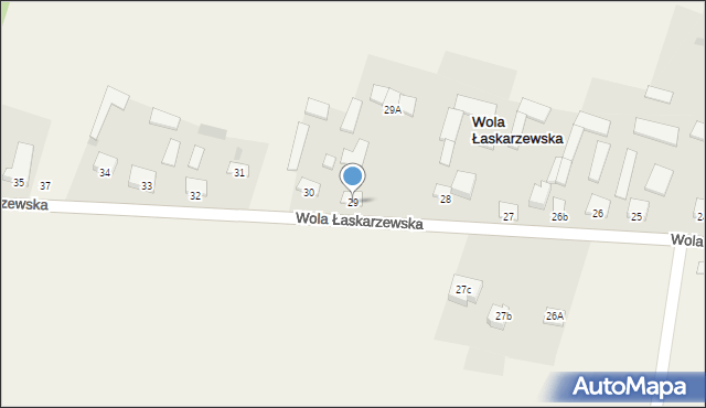 Wola Łaskarzewska, Wola Łaskarzewska, 29, mapa Wola Łaskarzewska