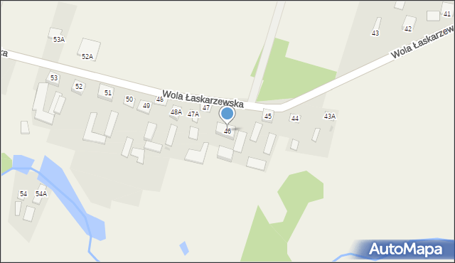 Wola Łaskarzewska, Wola Łaskarzewska, 46, mapa Wola Łaskarzewska