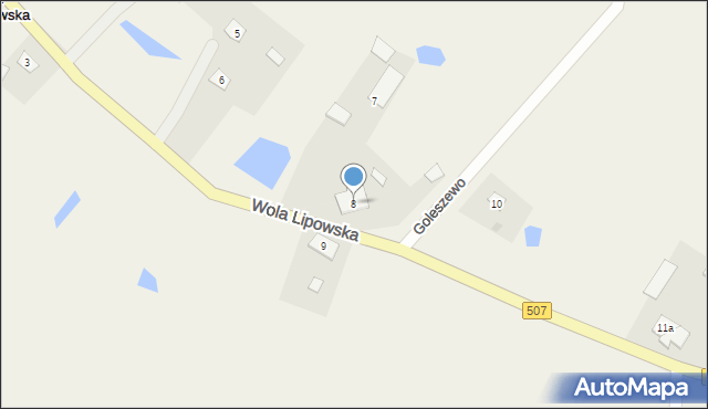 Wola Lipowska, Wola Lipowska, 8, mapa Wola Lipowska