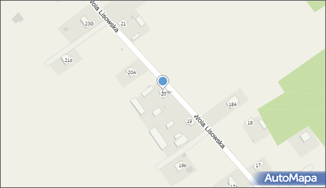 Wola Lisowska, Wola Lisowska, 20, mapa Wola Lisowska