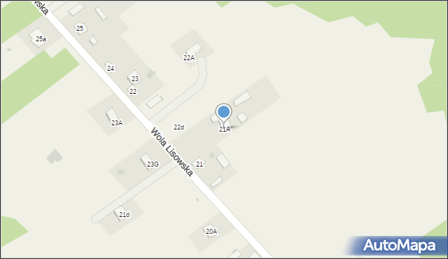 Wola Lisowska, Wola Lisowska, 21A, mapa Wola Lisowska