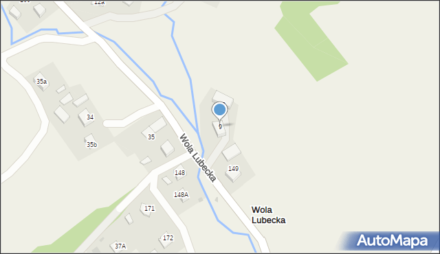 Wola Lubecka, Wola Lubecka, 9, mapa Wola Lubecka