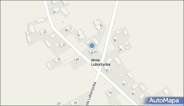 Wola Luborzycka, Wola Luborzycka, 21, mapa Wola Luborzycka