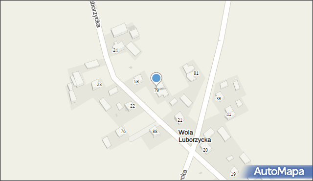 Wola Luborzycka, Wola Luborzycka, 79, mapa Wola Luborzycka