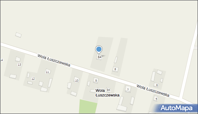 Wola Łuszczewska, Wola Łuszczewska, 8A, mapa Wola Łuszczewska