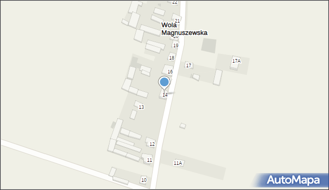 Wola Magnuszewska, Wola Magnuszewska, 14, mapa Wola Magnuszewska