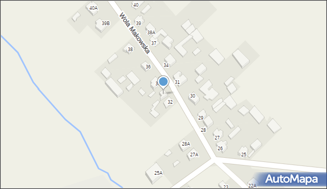 Wola Makowska, Wola Makowska, 33, mapa Wola Makowska