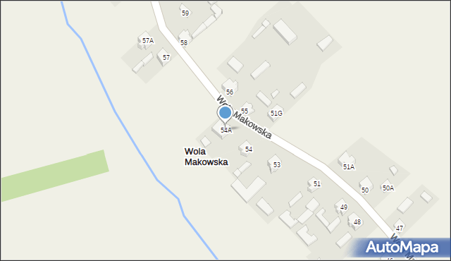 Wola Makowska, Wola Makowska, 54A, mapa Wola Makowska