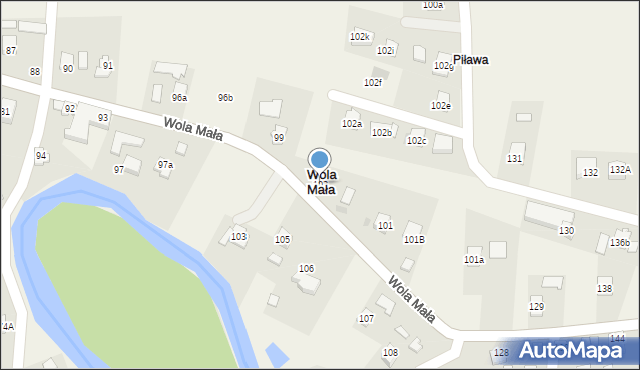 Wola Mała, Wola Mała, 102, mapa Wola Mała