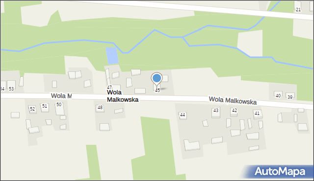 Wola Malkowska, Wola Malkowska, 45, mapa Wola Malkowska