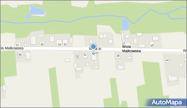 Wola Malkowska, Wola Malkowska, 50, mapa Wola Malkowska