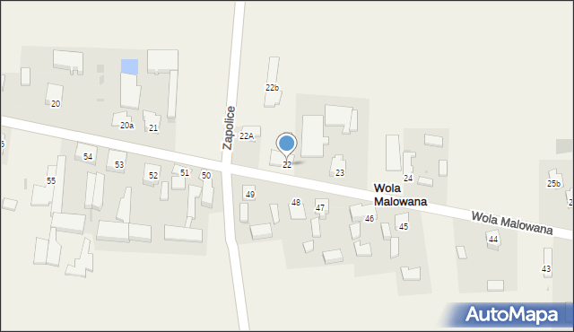 Wola Malowana, Wola Malowana, 22, mapa Wola Malowana