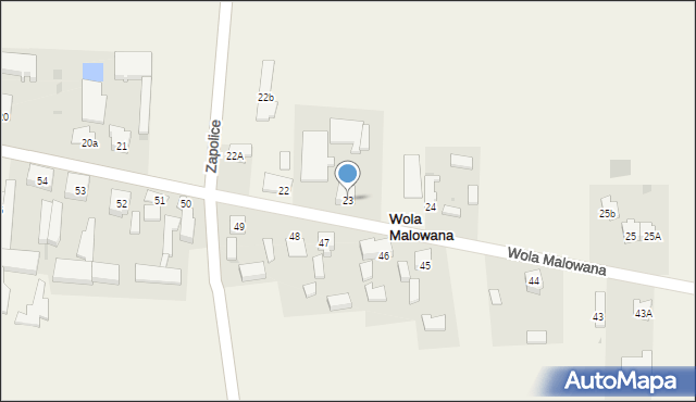 Wola Malowana, Wola Malowana, 23, mapa Wola Malowana