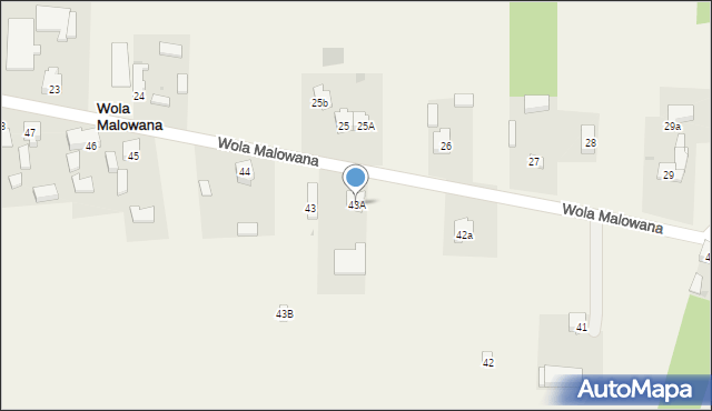 Wola Malowana, Wola Malowana, 43A, mapa Wola Malowana