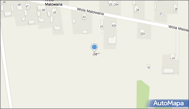 Wola Malowana, Wola Malowana, 43B, mapa Wola Malowana