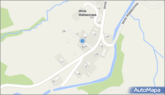 Wola Matiaszowa, Wola Matiaszowa, 15, mapa Wola Matiaszowa
