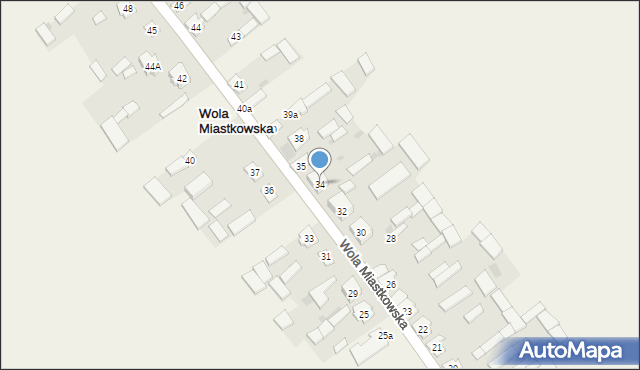 Wola Miastkowska, Wola Miastkowska, 34, mapa Wola Miastkowska