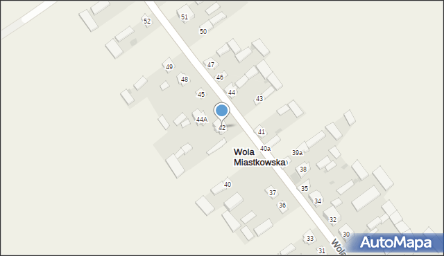 Wola Miastkowska, Wola Miastkowska, 42, mapa Wola Miastkowska