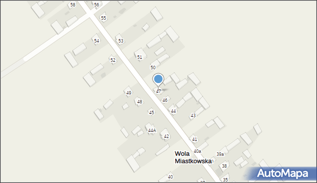 Wola Miastkowska, Wola Miastkowska, 47, mapa Wola Miastkowska