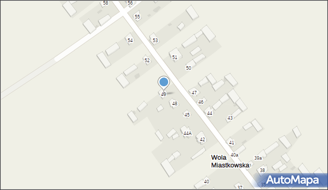 Wola Miastkowska, Wola Miastkowska, 49, mapa Wola Miastkowska