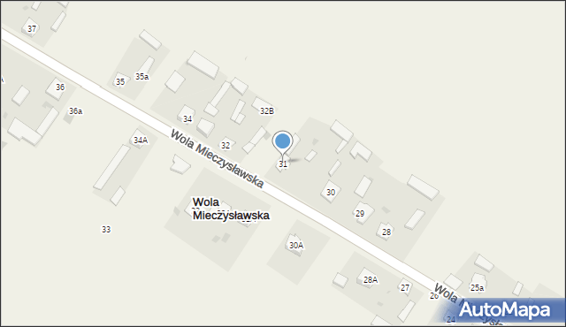 Wola Mieczysławska, Wola Mieczysławska, 31, mapa Wola Mieczysławska