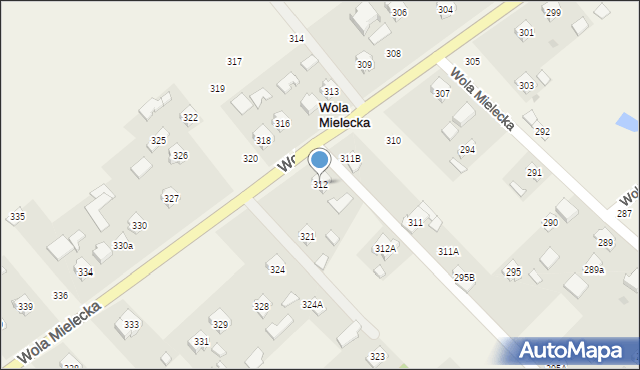 Wola Mielecka, Wola Mielecka, 312, mapa Wola Mielecka