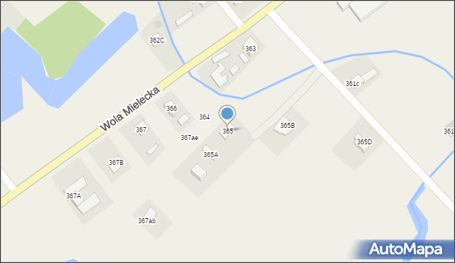 Wola Mielecka, Wola Mielecka, 365, mapa Wola Mielecka