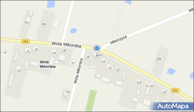 Wola Mikorska, Wola Mikorska, 25, mapa Wola Mikorska