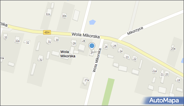 Wola Mikorska, Wola Mikorska, 27, mapa Wola Mikorska