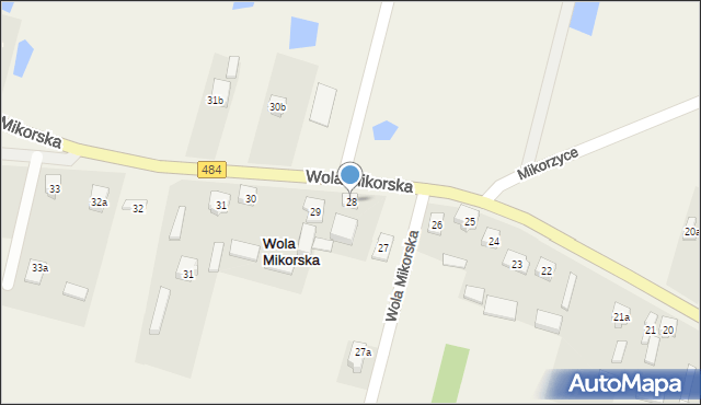 Wola Mikorska, Wola Mikorska, 28, mapa Wola Mikorska