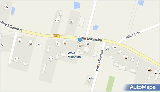 Wola Mikorska, Wola Mikorska, 29, mapa Wola Mikorska