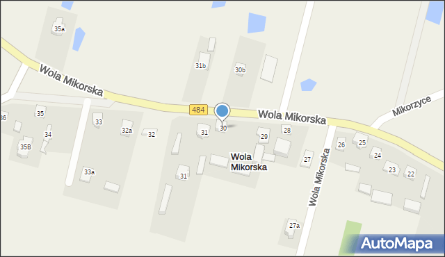 Wola Mikorska, Wola Mikorska, 30, mapa Wola Mikorska