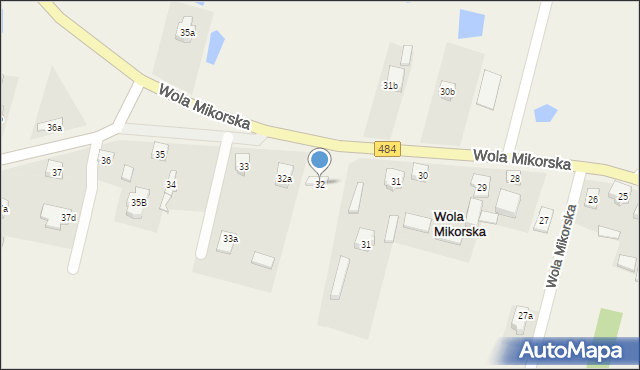 Wola Mikorska, Wola Mikorska, 32, mapa Wola Mikorska