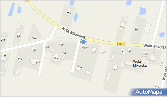 Wola Mikorska, Wola Mikorska, 33, mapa Wola Mikorska