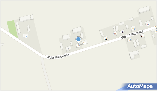 Wola Miłkowska, Wola Miłkowska, 10, mapa Wola Miłkowska