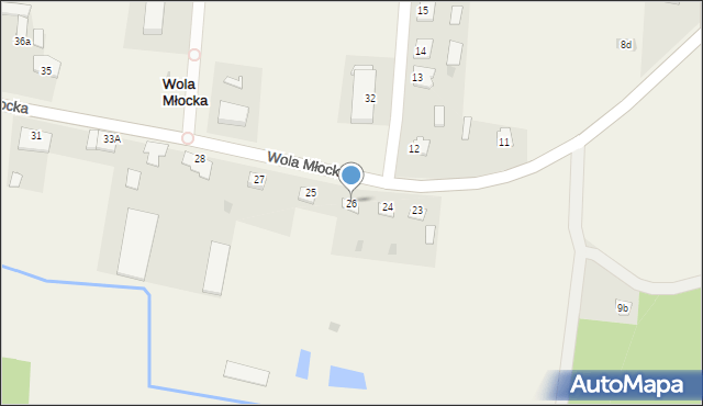 Wola Młocka, Wola Młocka, 26, mapa Wola Młocka