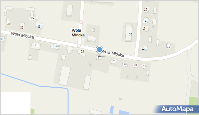 Wola Młocka, Wola Młocka, 27, mapa Wola Młocka