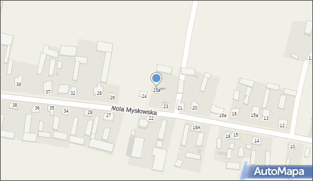 Wola Mysłowska, Wola Mysłowska, 23a, mapa Wola Mysłowska
