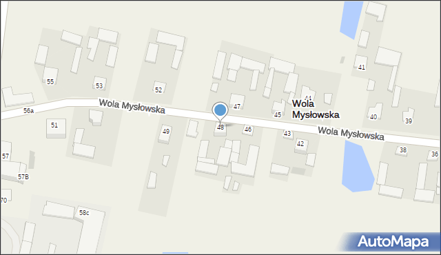 Wola Mysłowska, Wola Mysłowska, 48, mapa Wola Mysłowska