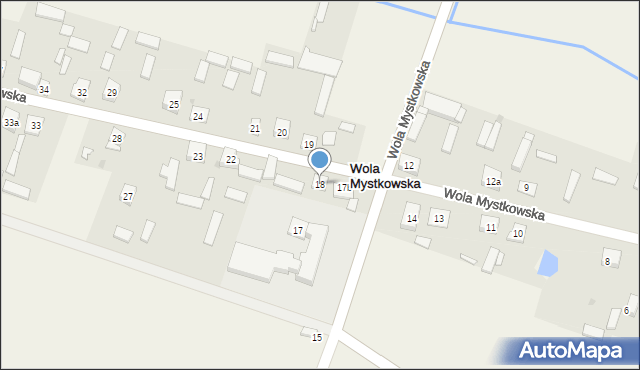 Wola Mystkowska, Wola Mystkowska, 18, mapa Wola Mystkowska