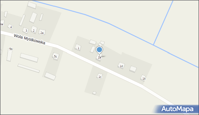 Wola Mystkowska, Wola Mystkowska, 1a, mapa Wola Mystkowska