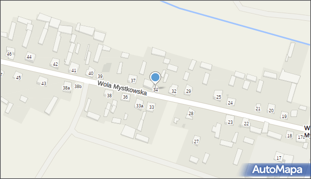 Wola Mystkowska, Wola Mystkowska, 34, mapa Wola Mystkowska