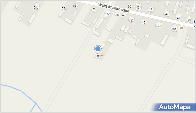 Wola Mystkowska, Wola Mystkowska, 48, mapa Wola Mystkowska
