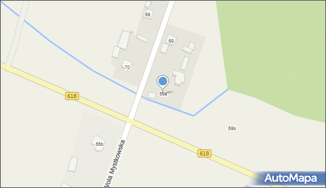 Wola Mystkowska, Wola Mystkowska, 69a, mapa Wola Mystkowska