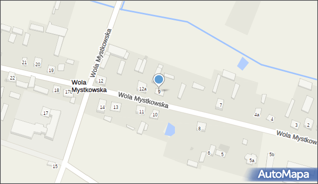 Wola Mystkowska, Wola Mystkowska, 9, mapa Wola Mystkowska